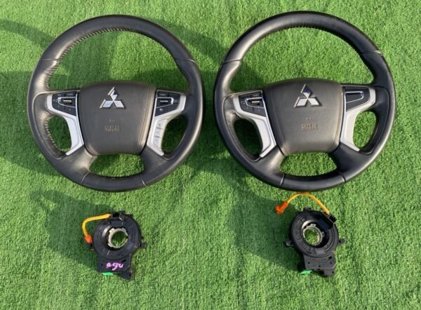 Mitsubishi Leather Steering Wheel with Airbag – Multi-Function Controls + Clock Spring Set - Image 3